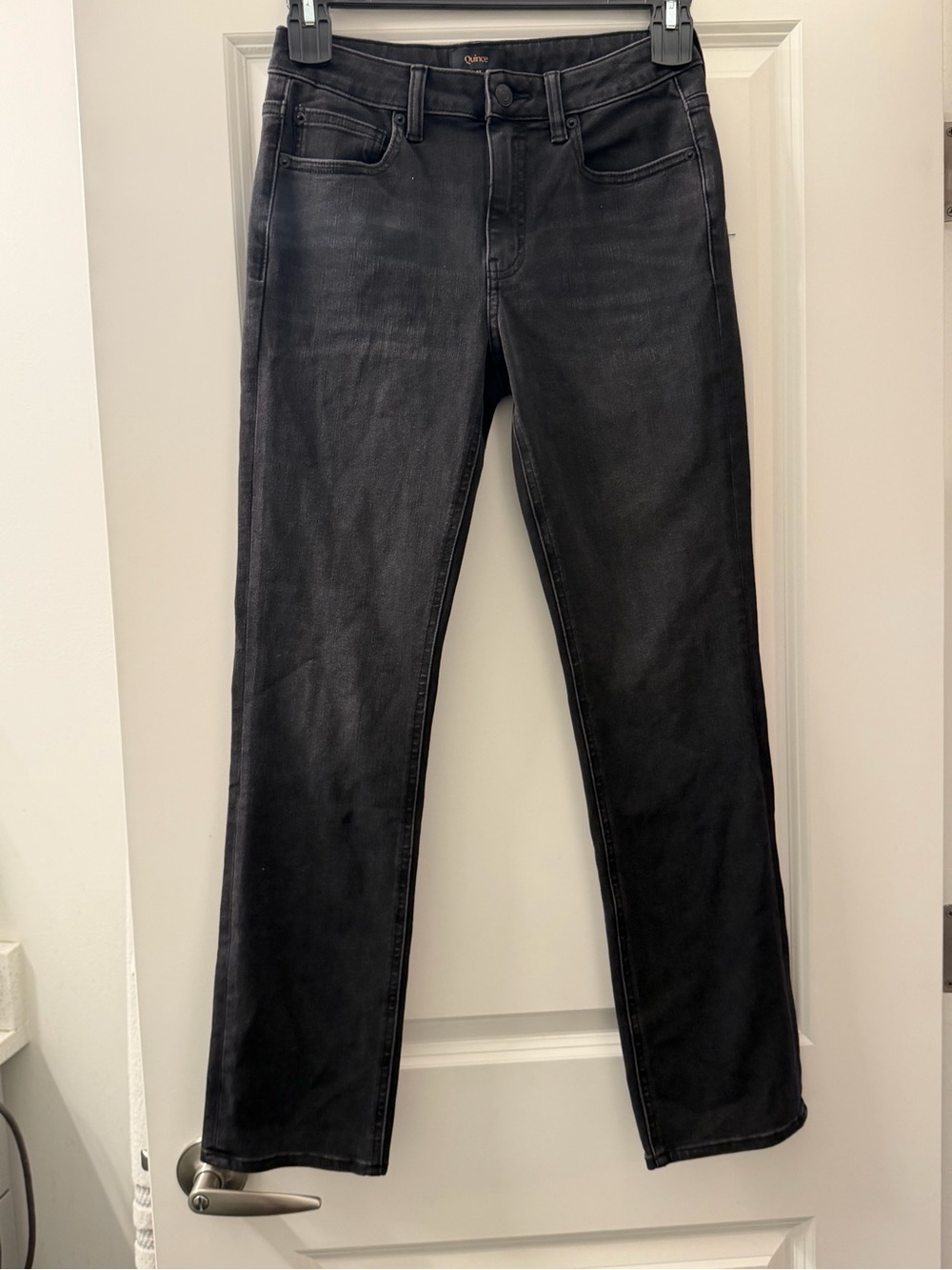 Quince Straight Leg Jeans in Black